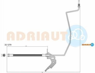 Тормозной шланг ADRIAUTO 33.1279 Opel Astra, Combo 562178, 5562249, 13116133