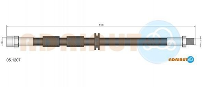 Тормозной шланг ADRIAUTO 05.1207 BMW 5 Series 34321156157, 34321159891