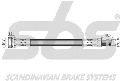 Тормозной шланг SBS 1330.8525124 Ford Mondeo 1S712282AD, 1444731, 1121635