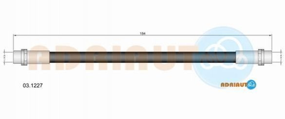 Тормозной шланг ADRIAUTO 03.1227 Audi 80, A4 8D0611775C