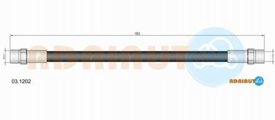 Тормозной шланг ADRIAUTO 03.1202 Volkswagen Golf, Passat, Scirocco, Transporter, Jetta 171611775, 171611775A, 175611775