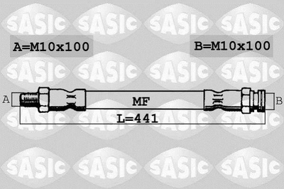 Тормозной шланг SASIC 6600024 Peugeot Boxer; Citroen Jumper; Fiat Ducato 4806G7, 4806P5, 1367814080