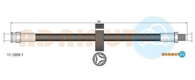 Тормозной шланг ADRIAUTO 11.1209.1 Fiat Ducato; Citroen Jumper; Peugeot Boxer 480672, 4806H7, 7662724