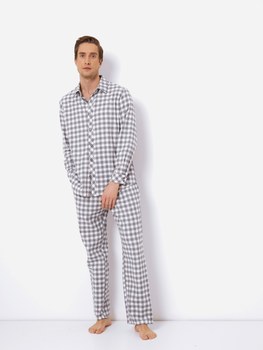 Piżama (koszula + spodnie) Aruelle Samuel pajama long L Szara (5905616145334)