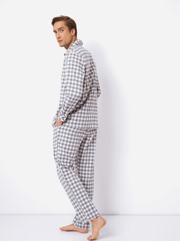 Piżama (koszula + spodnie) Aruelle Samuel pajama long 2XL Szara (5905616145358)