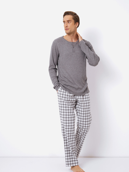 Piżama (bluza + spodnie) Aruelle Stefan pajama long XL Szara (5905616145396)