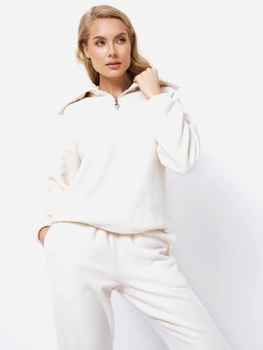 Domowy garnitur (bluza + spodnie) Aruelle Teodora set soft L Biały (5905616140131)