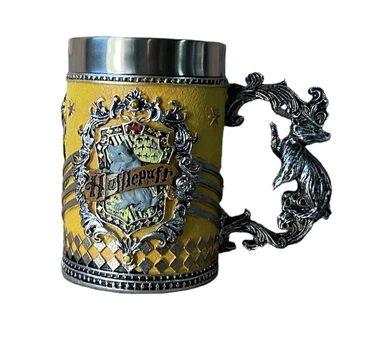 Кружка Чашка Бокал 3D Нержавеющая Сталь Гарри Поттер Hufflepuff 500мл