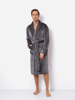 Халат чоловічий з велсофту теплий Aruelle Henry bathrobe XL Сірий (5907479343025)