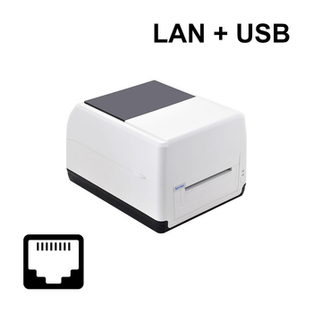 Термотрансферний принтер етикеток Xprinter XP-T451B LAN (Ethernet) + USB