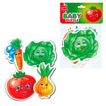 Бебі пазли Vladi Toys Овочі (Укр) (VT1106-76)