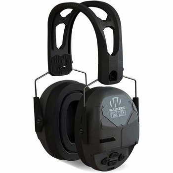 Навушники тактичні активні шумоподавлюючі для стрільби Walker's Rechargeable FireMax Earmuffs з NRR 23 дБ чорний