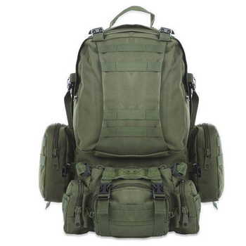 Рюкзак тактический военный с подсумками Tactical Backpack B08 50 л олива