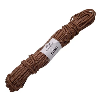 Шнур плетёный с наполнителем CORD ШП, 4 мм, 20 метров Коричневый (t8870)