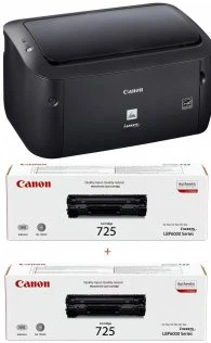 Принтер А4 Canon i-SENSYS LBP6030B (8468B042AA) + 2 картриджа Canon 725