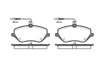 Гальмівні колодки REMSA 110104 Peugeot 407, 607; Citroen C6, C5 425278, 425294, 425336