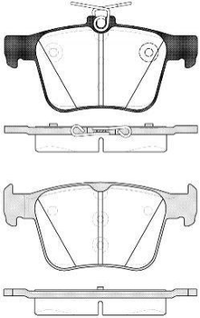 Гальмівні колодки REMSA 151610 Volkswagen Golf, Passat, Tiguan, Touran; Audi A3, TT; Skoda Kodiaq, Superb; Seat Leon 8V0698451A, 8V0698451, 5Q0698451C