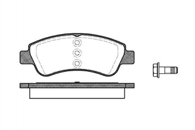 Гальмівні колодки REMSA 084020 Peugeot 206, 2008, Partner, 207, 208; Citroen C2, Berlingo, C4, C3, C-Elysee, Xsara, DS3; Mitsubishi ASX 1611293980, 1610489680, 425423