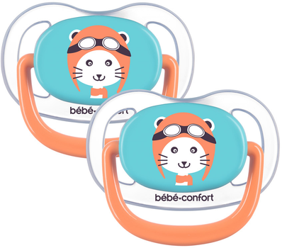 Пустушка силіконова Bebe Confort Physio Air Dummy Traveller 6-18 Синя та помаранчева (3104201780)