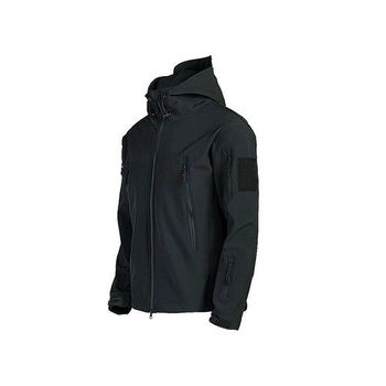 Тактическая мужская куртка Softshell черная S