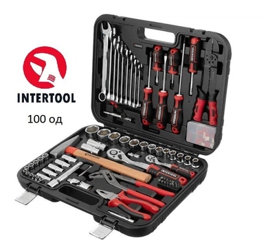 Набор инструментов 100ед Intertool Storm набор головок. профессиональный набор ключей