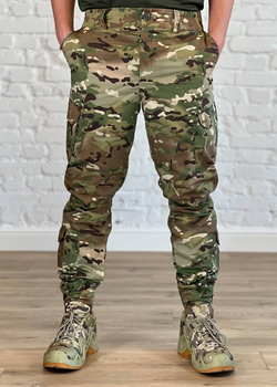 Тактически-военные штаны рип-стоп с флисовой подкладкой Мультикам XXL