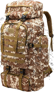 Тактический рюкзак армейский 80 л пиксель для ВСУ с расширением походный Оксфорд