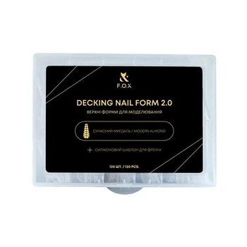 Верхние формы для моделирования F.O.X Decking Nail form 2.0 Современный Миндаль(120 шт)