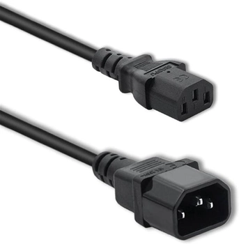 Kabel zasilający do UPS Qoltec IEC C13-C14 3x1.5mm², 1.8m Czarny (5901878538969)