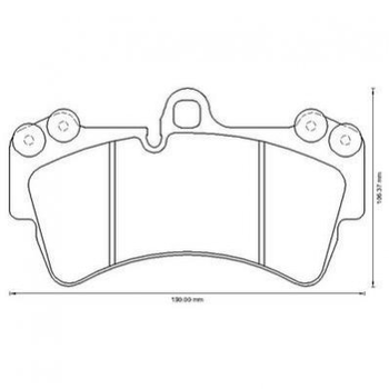 Гальмівні колодки Jurid 573282J Volkswagen Touareg; Audi Q7; Porsche Cayenne 4L0698151A, 4L0698151B, 7L0698151A