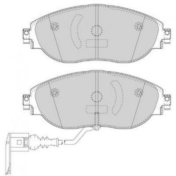 Тормозные колодки Jurid 573418J Volkswagen Passat, Sharan, Golf, Tiguan, CC; Skoda Kodiaq, Octavia, Superb; Audi A3; Seat Leon 3C0698151E, 3C0698151F, 3C0698151G