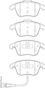 Тормозные колодки Jurid 573246J Volkswagen Tiguan, Sharan; Audi Q3 5N0698151, 5N0698151A, 5N0698151B