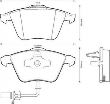 Колодки гальмові Jurid 573145JC Audi A6, Allroad 4B0698151AC, 4B0698151AD, 4B0698151Q