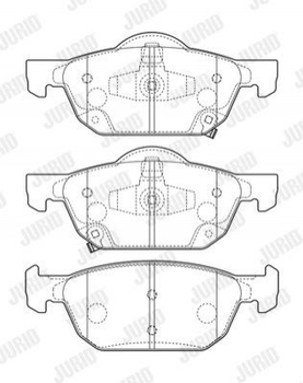 Тормозные колодки Jurid 573670J Honda Civic 45022TV2E01, 45022TV2E00, 45022TV0E01