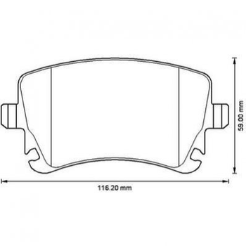 Тормозные колодки Jurid 573220J Volkswagen Transporter, Multivan 7H0698451, 7H0698451A, 7H0698451B