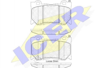 Тормозные колодки ICER 182089 Infiniti FX, QX, Q, G, M D1060JL00K, AY040NS146, D10601EA01