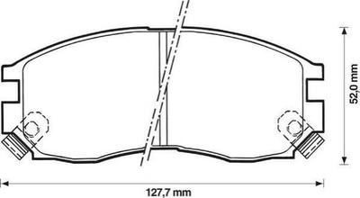 Тормозные колодки Jurid 572381J Mitsubishi Galant, Colt, Lancer; Chrysler SEBRING 58101M2A01, MB162522, MB277192