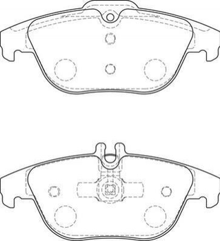 Тормозные колодки Jurid 573735J Mercedes C-Class, GLK-Class, E-Class A0074208520, A0054200720, 0074208520