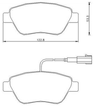 Тормозные колодки Jurid 573164J Fiat Punto, 500, Doblo, Panda, Grande Punto; Citroen Nemo; Peugeot Bipper 425407, 425408, 425406