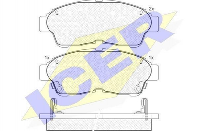 Тормозные колодки ICER 181005 Toyota Corolla, Camry, Carina, Rav-4, Celica 04465YZZ63, 0446548060, 0446542120