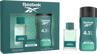 Набір для чоловіків Reebok Cool your body Туалетна вода 50 мл + Гель для душу 250 мл (8436581946215)