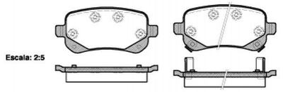 Тормозные колодки ROADHOUSE 2109502 Fiat Freemont; Dodge Journey; Chrysler Voyager 68029887AA, 7B0698451, K68192439AA