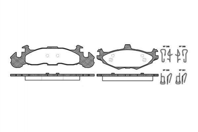 Тормозные колодки ROADHOUSE 2519.00 Chrysler LeBaron, Voyager, SARATOGA 4238698, 4383479, 4383658