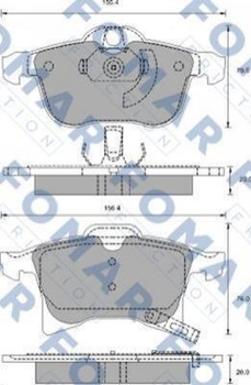 Тормозные колодки FOMAR FO918881 Opel Astra, Zafira, Combo, Meriva, CORSA 1605080, 1605099, 1605252