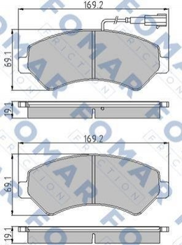 Тормозные колодки FOMAR FO930681 Fiat Ducato; Peugeot Boxer; Citroen Jumper 425373, 425374, 425375