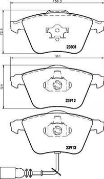 Тормозные колодки MINTEX MDB2677 Audi A3; Volkswagen Golf, EOS, Passat, CC; Skoda Superb; Seat Leon 1K0698151B