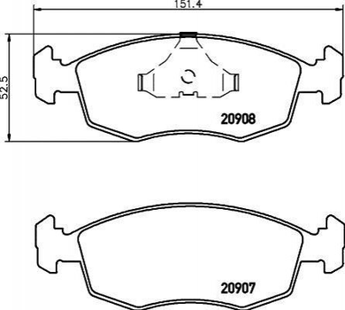 Тормозные колодки MINTEX MDB1290 Ford Sierra, Scorpio 1647730, 1629697, 5020817