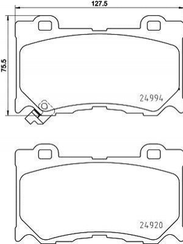 Тормозные колодки MINTEX MDB3109 Infiniti Q, FX, QX, G, M D1060JL00K, D10601TG1C, D1060JL00A