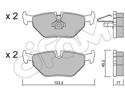 Тормозные колодки CIFAM 822-261-0 BMW 3 Series SFP100520, 99881164499, 93194192