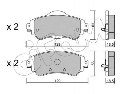 Тормозные колодки CIFAM 8229490 Citroen C4 4254A9